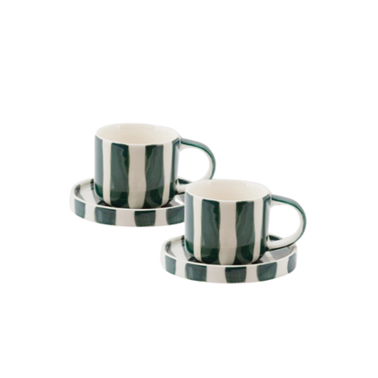 Espresso Stripes - (Ensemble de 2 pièces)