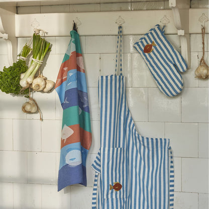 "Grand Bain" Striped Apron