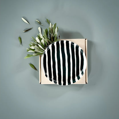 Striped Ceramic Plate