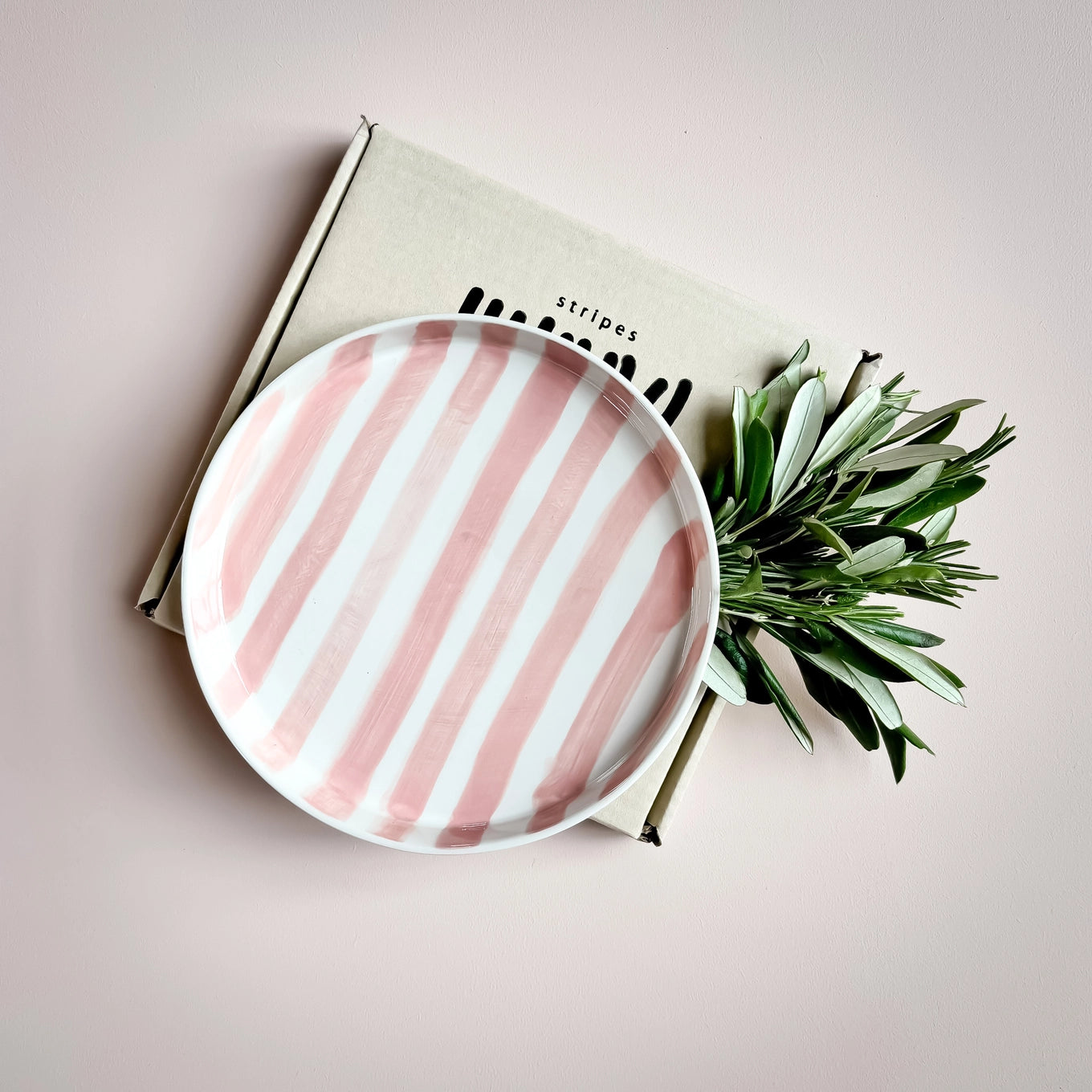 Striped Ceramic Plate